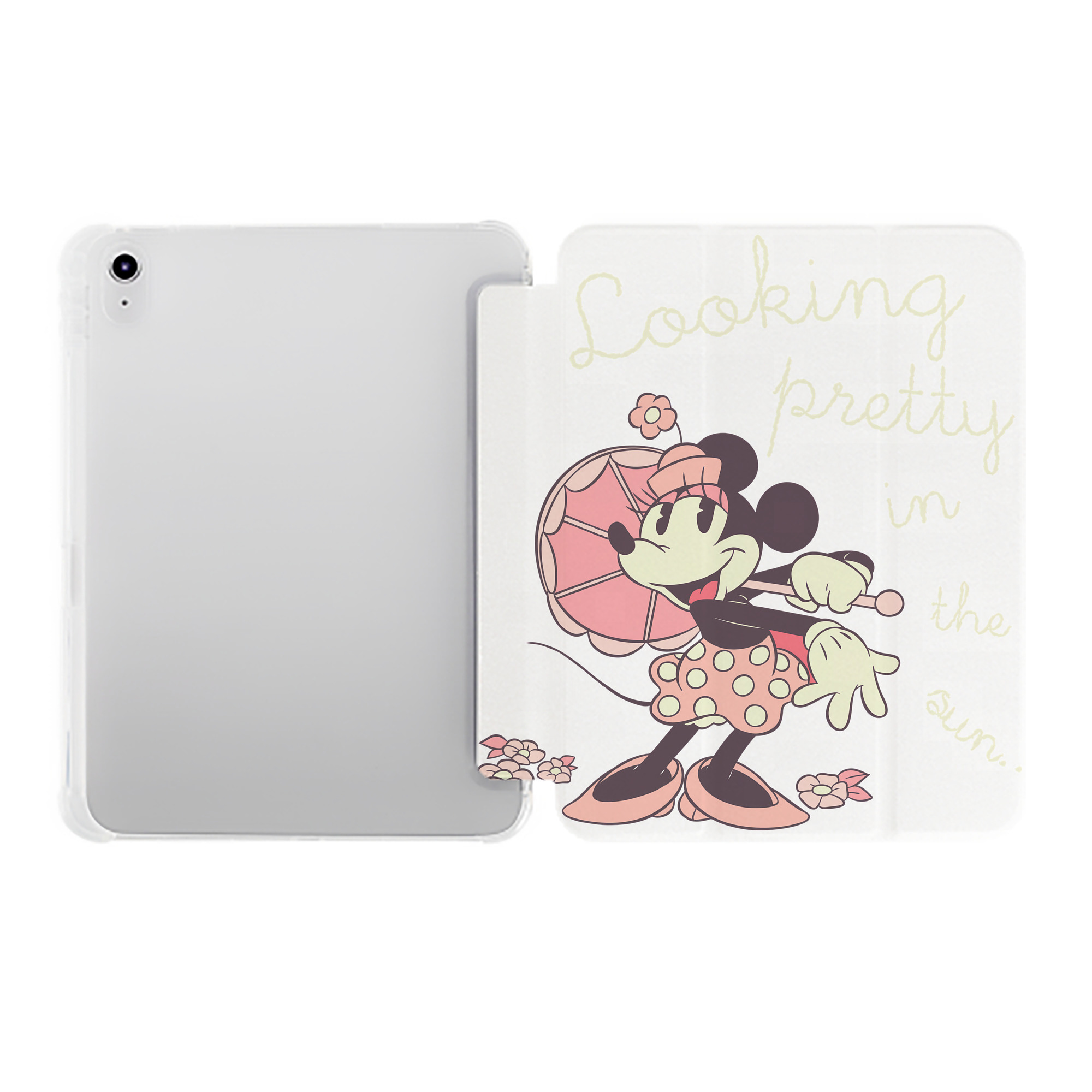 （画像用） ミッキーマウス Mickey Mouse IPad ケース ペン収納付き 三つ折りスタンド PUレザー×シリコン 対応機種9.5/10.5/10.9インチ